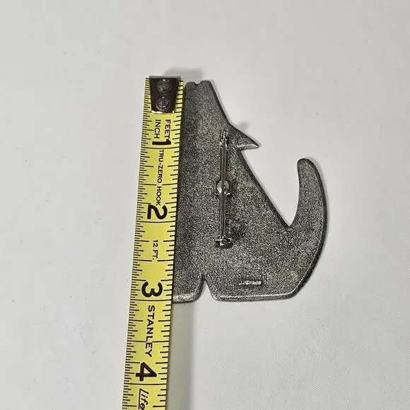 Vintage 1988 J Jonette Artifacts Vintage Southwestern Howling Coyote Pin Brooch - Picture 5 of 5